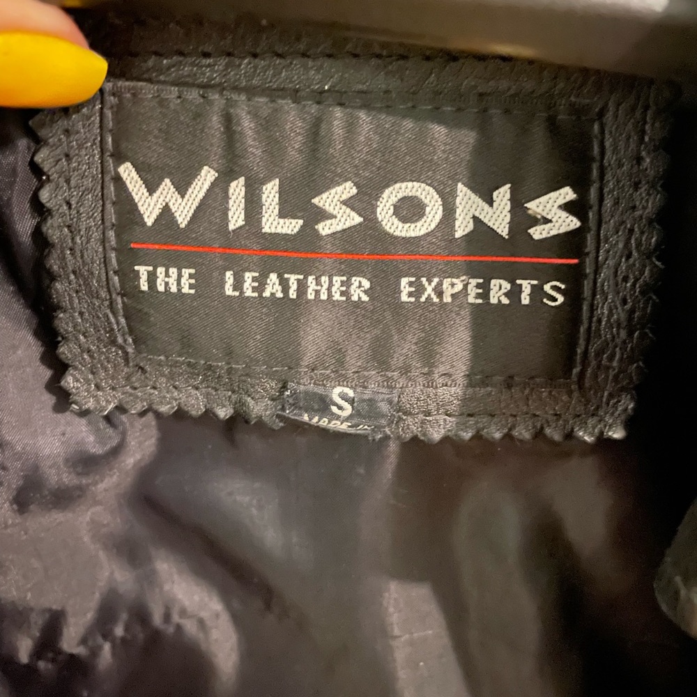 VINTAGE WILSON LEATHER BIKER JACKET - RN 69426 - MENS S
